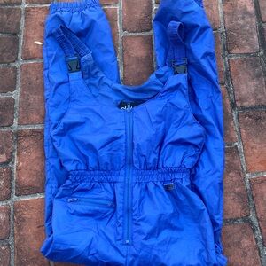 Vibrant Slalom vintage Blue Kids snow overalls